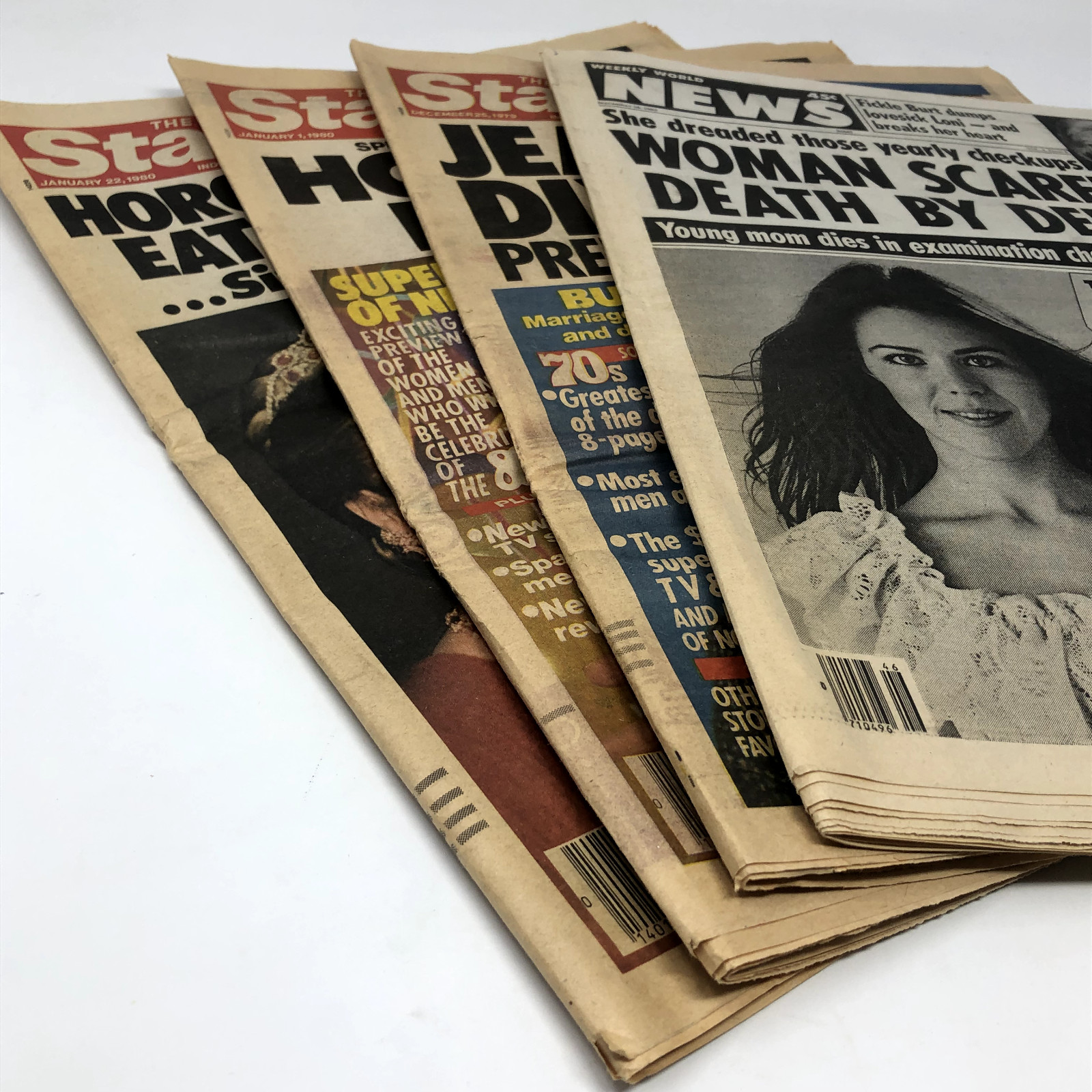 Lot of 4 Star Newspapers 1979-82 Princess Grace, Prince Andrew Weekly World News
