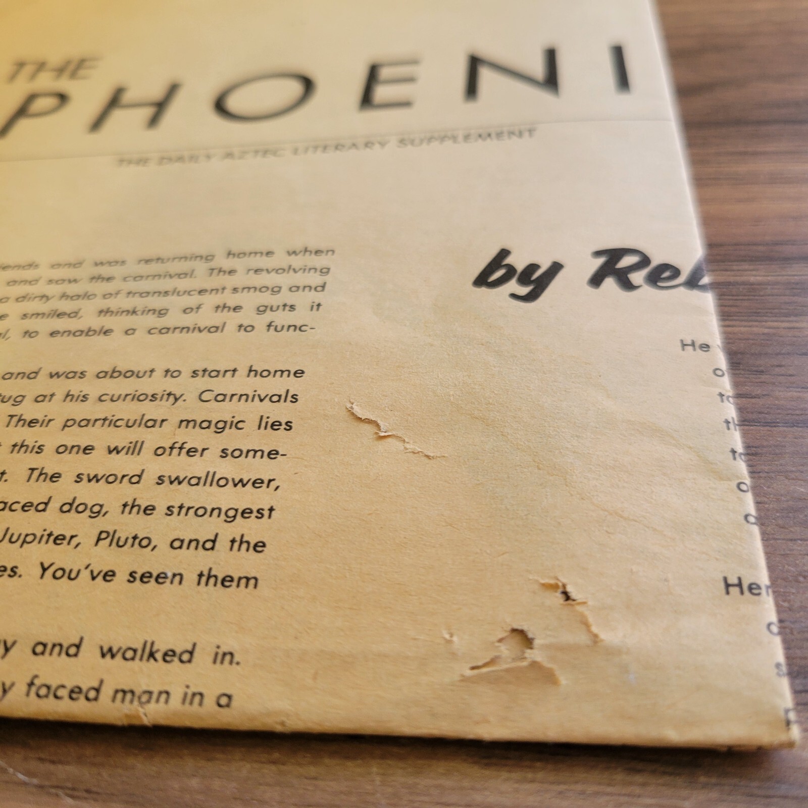 SDSU The Phoenix The Daily Aztec Literary Supplement Newspaper October 12 1962
