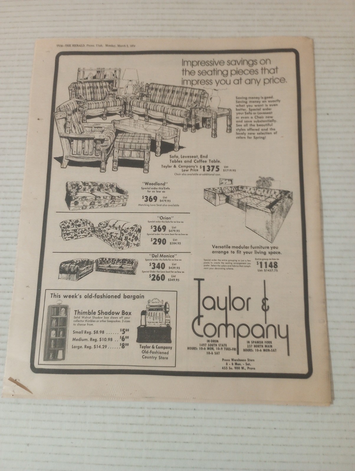 The Daily Herald TV Weekly March 5 1979 Stockard Channing ZCMI Ad Provo Utah UT