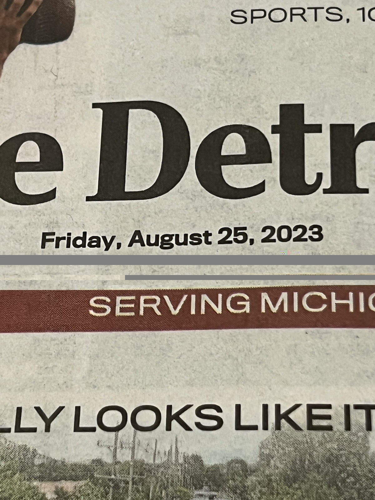 TDN Donald Trump Newspaper Fulton Mugshot 8/25/2023 The Detroit New 150 Years