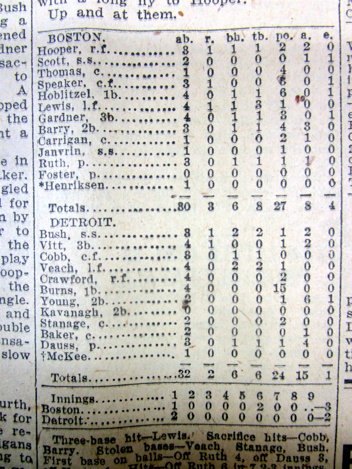 1915 newspaper Boston Red Sox w pitcher BABE RUTH going to BASEBALL WORLD SERIES