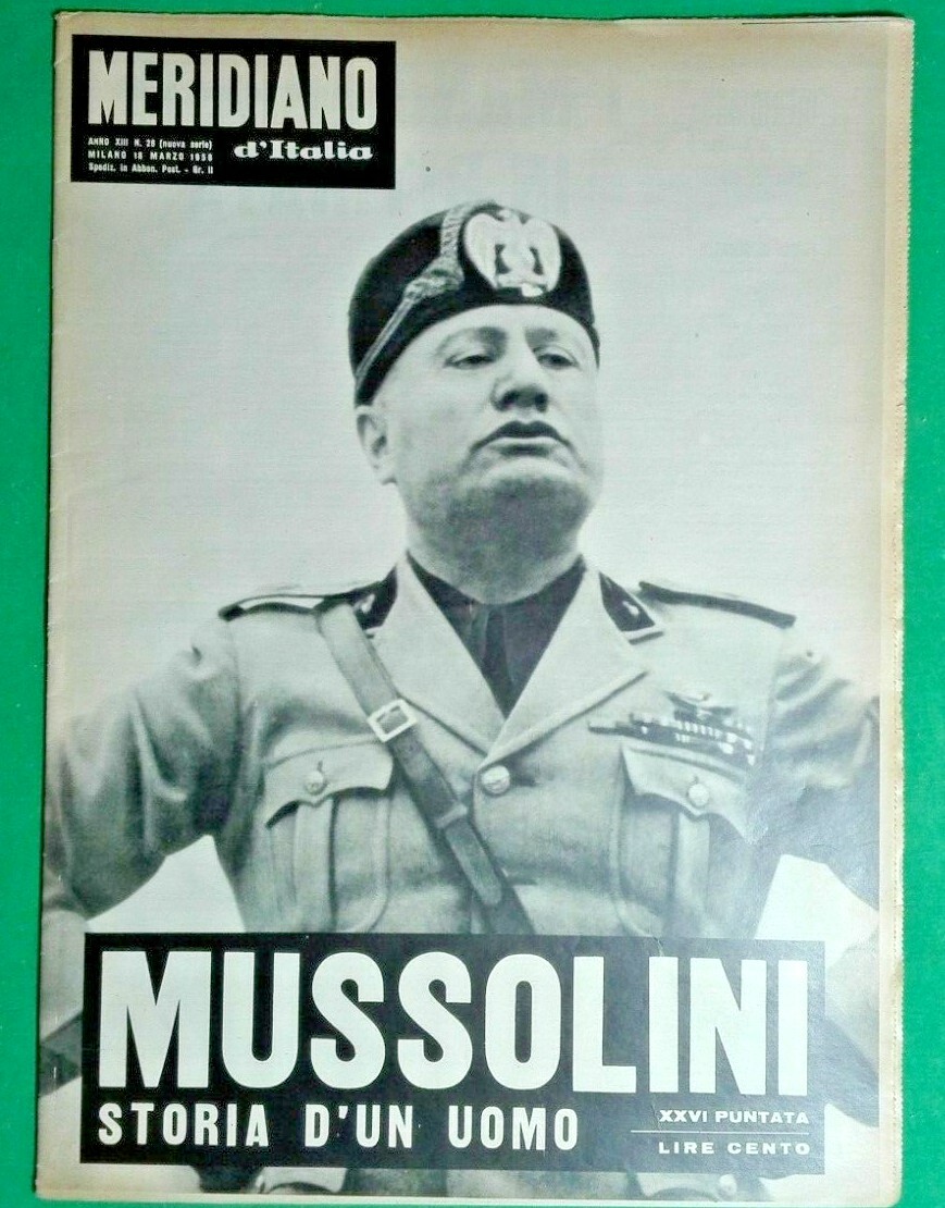 R @ Rit @ – The Meridian D’Italia Newspaper Set n.26 Mussolini History D’ Mens