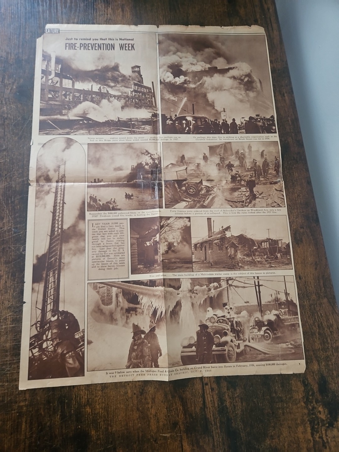 Franklin D. Roosevelt Oct 6 1940 Sunday Graphic Detroit Free Press Portrait
