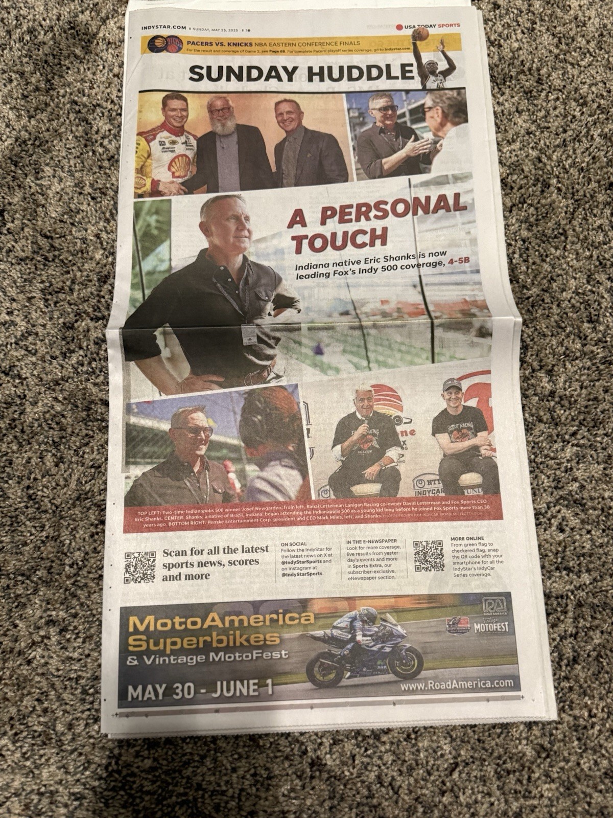 The Indianapolis Star May 25, 2025 Newspaper- Indy 500 2025 Race Preview NEW