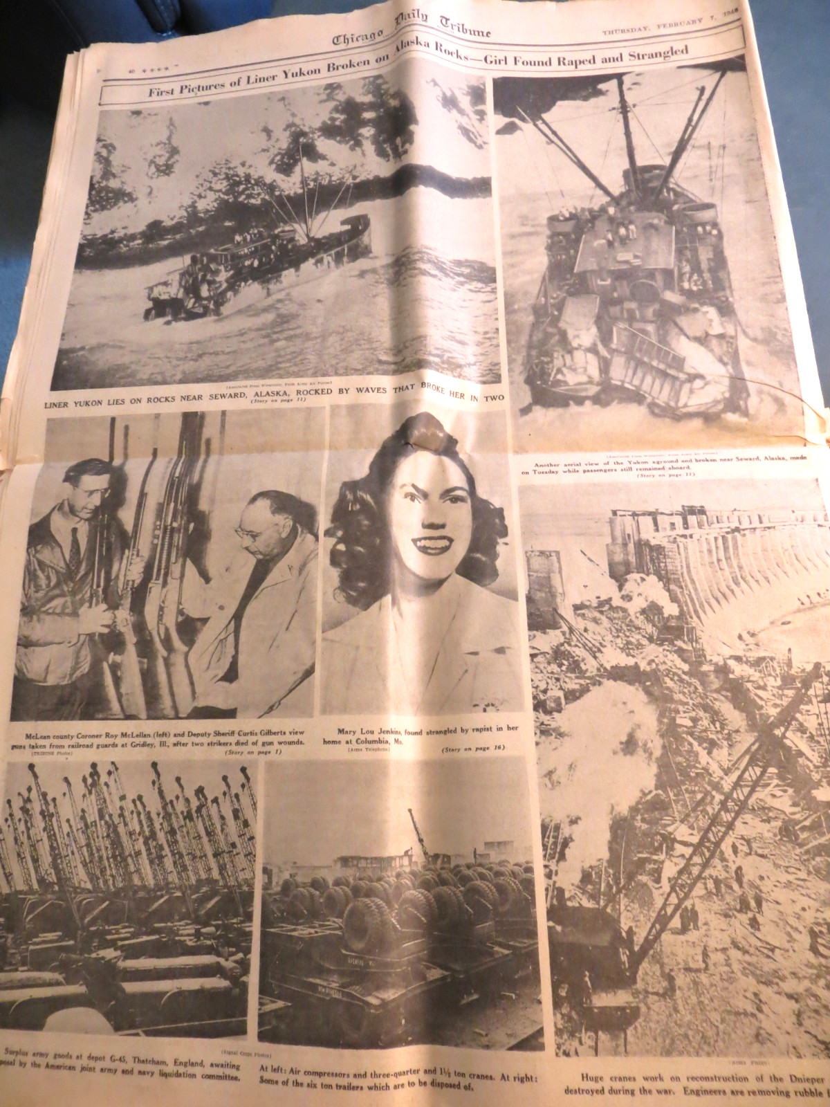CHICAGO DAILY TRIBUNE FEB 1946 NEWSPAPER HANG YAMASHITA MCARTHUR