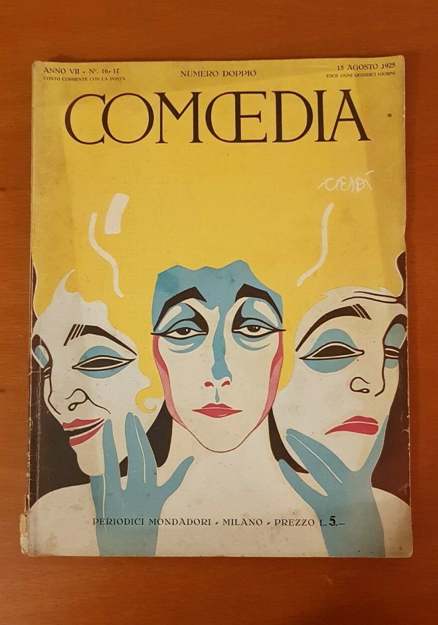 MONDADORI COMEDY PERIODICO COMEDY AND THEATRE LIFE N 16 and 17 1925 A. RED