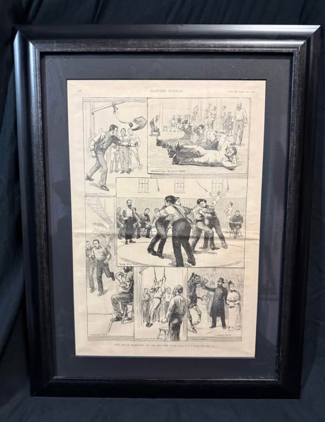 Original Harper’s Weekly – Saturday January 16, 1886 Page 44 – NYPD Exam