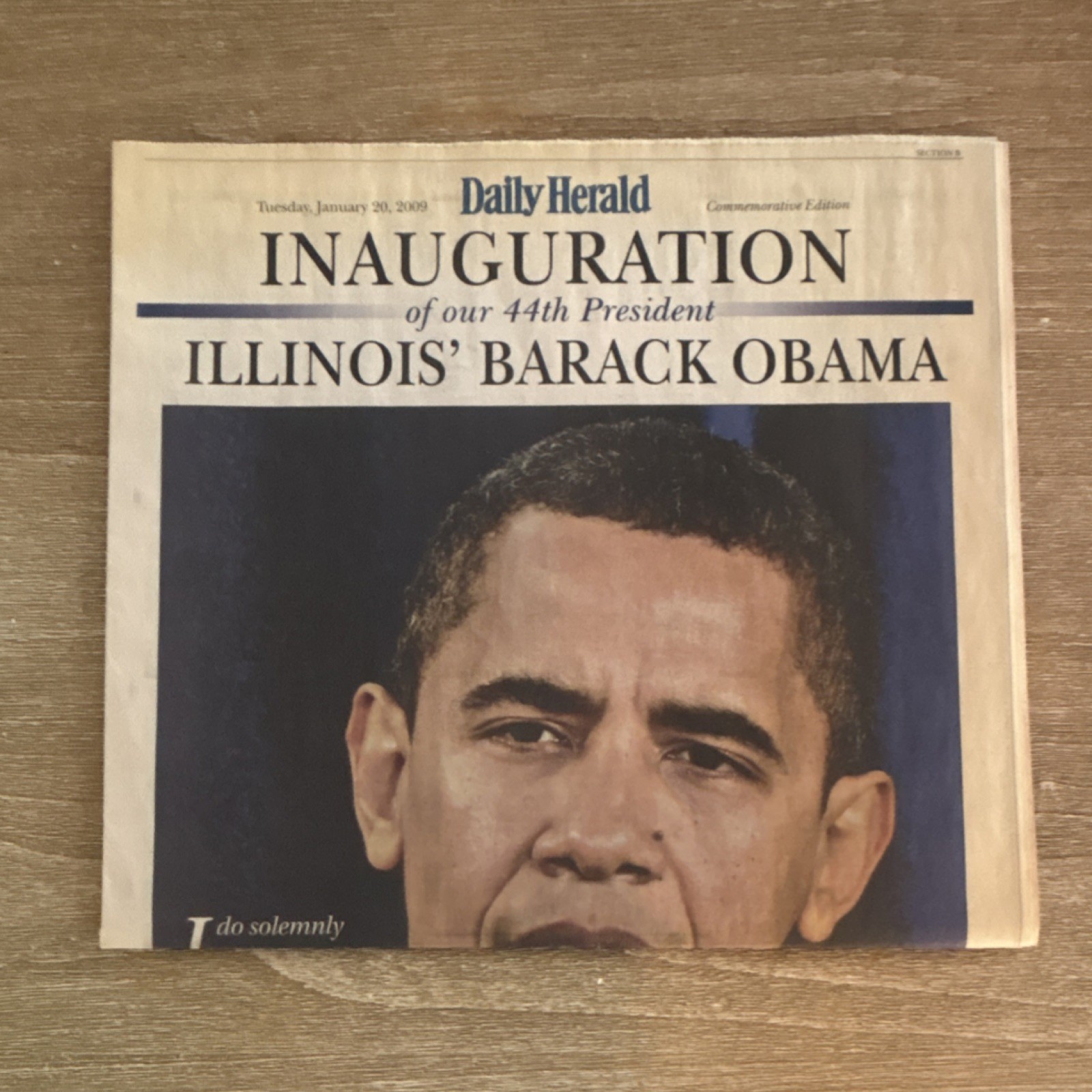 Daily Herald Commemorative Edition Barack Obama Inauguration 44th President