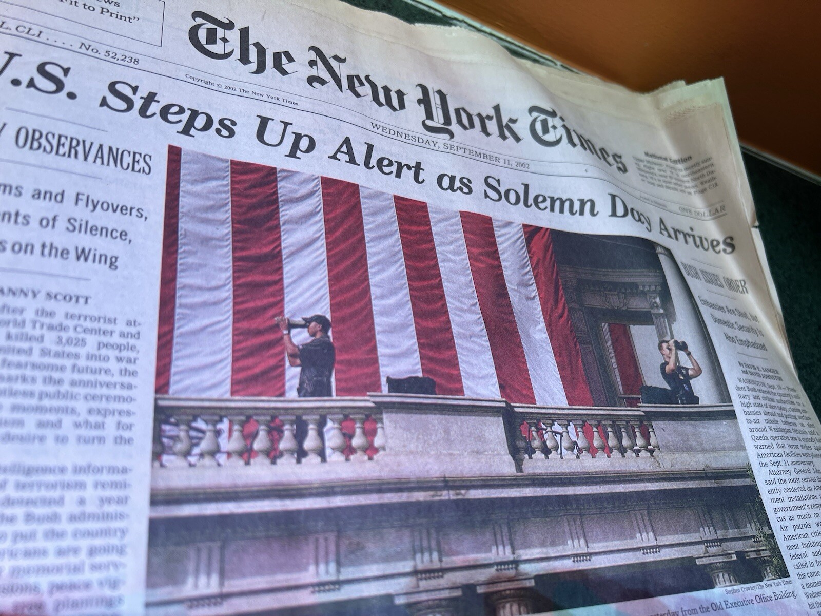 NYTimes Newspaper 9-11-2002 1st Year Anniversary National Edition
