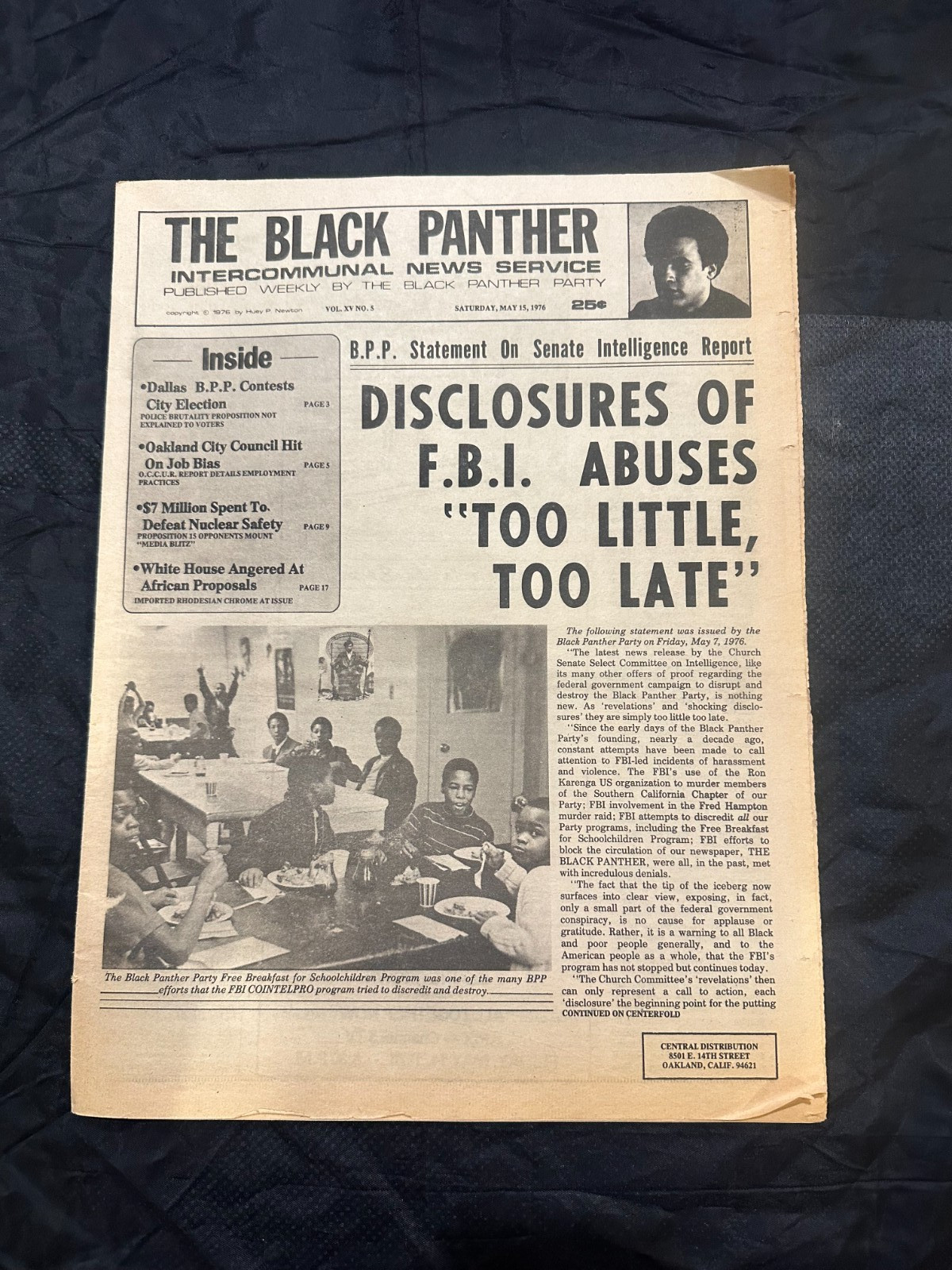 THE BLACK PANTHER NEWSPAPER – MAY 15th 1976