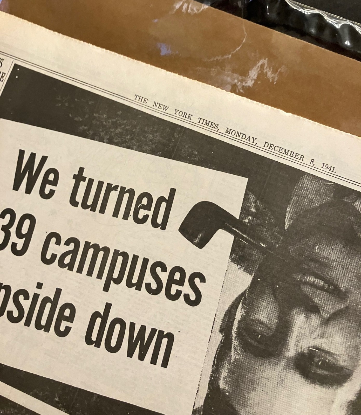 New York Times 50th Commemorative Edition WWII Japan Attacks Newspaper Printed 1