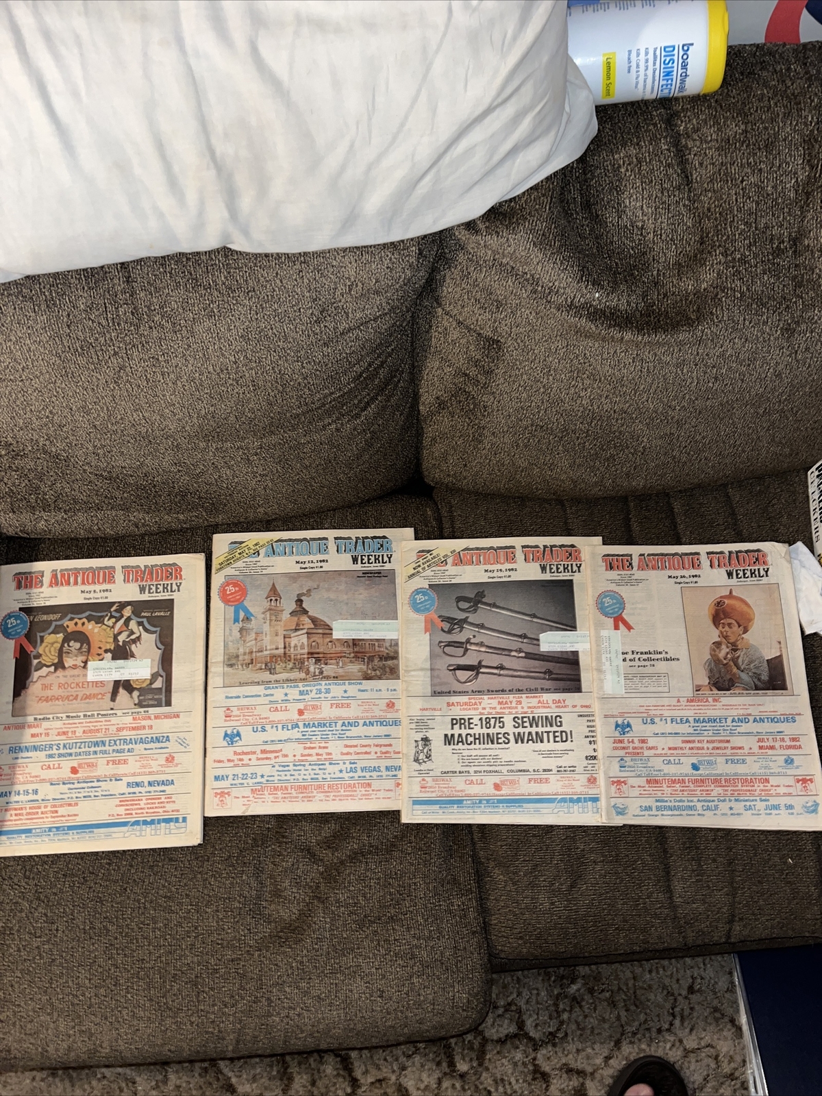 The Antique Trader Weekly Vintage newspapers 1982 May All 4 Issues