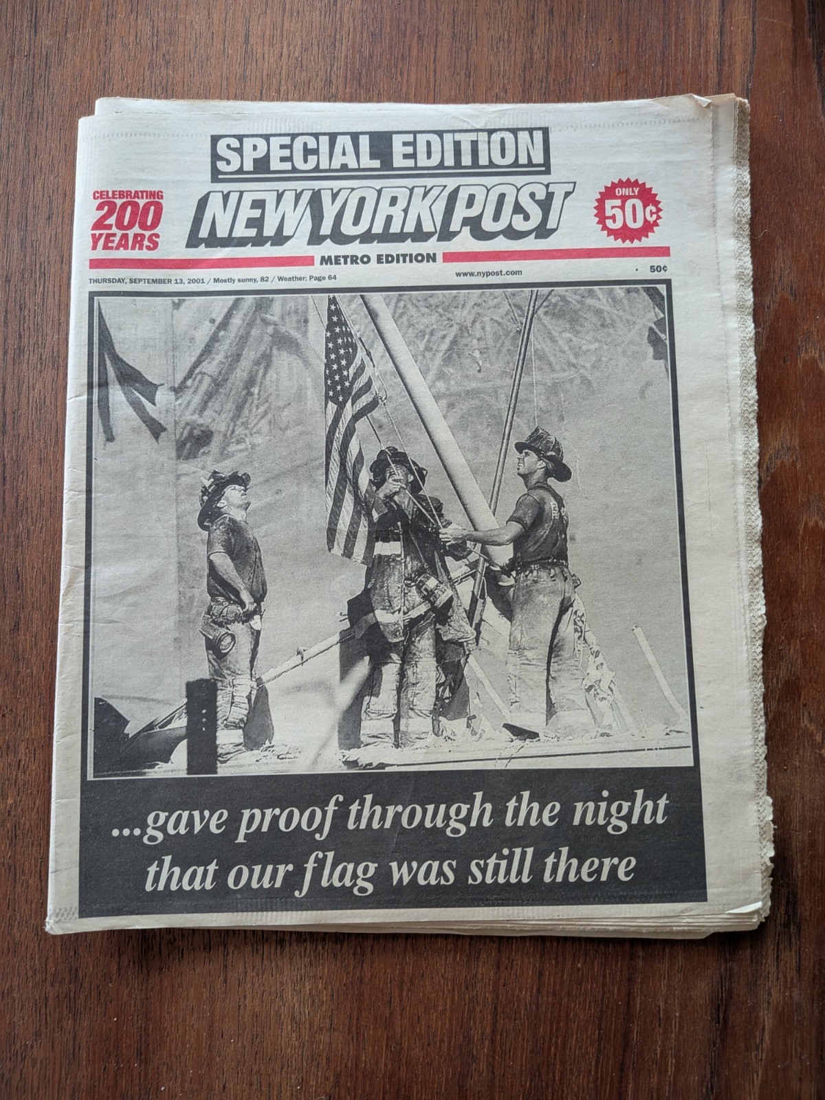 Lot of 4x NYPOST New York Post 9/11 September 12th 13th 16th 17th Editions