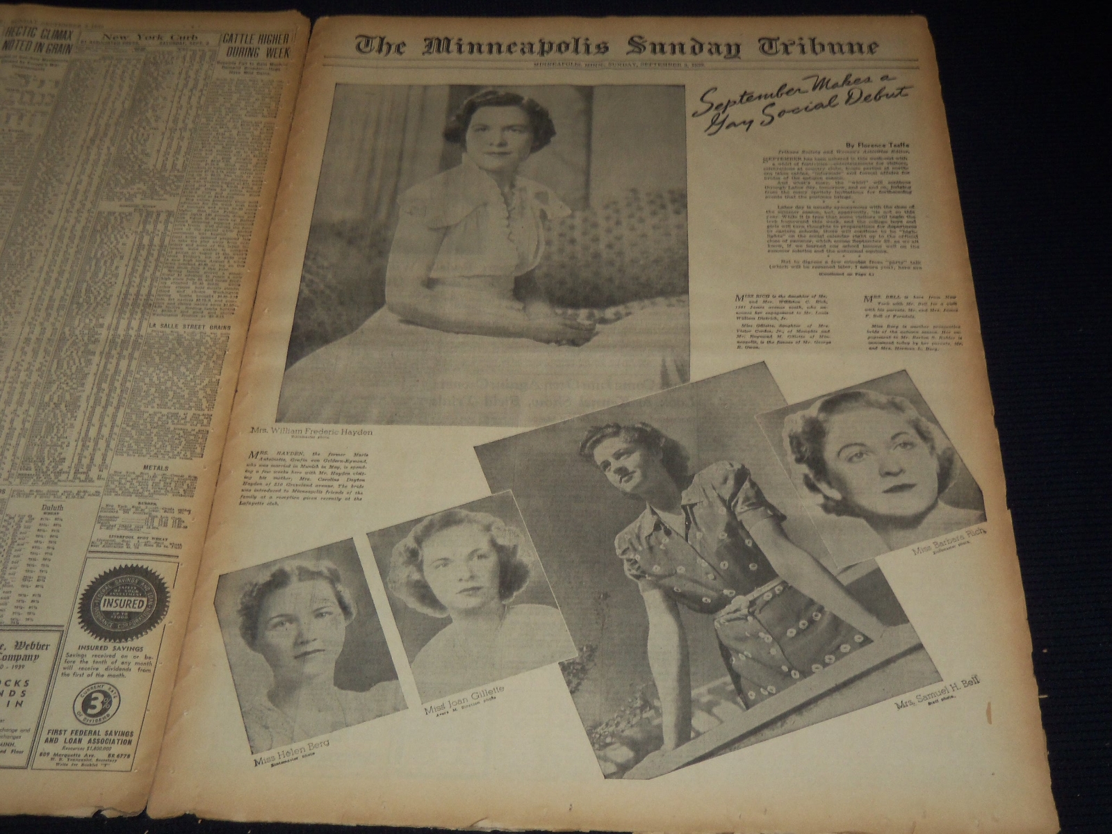 1939 SEPT 3 MINNEAPOLIS SUNDAY TRIBUNE EXTRA – BRITISH DECLARE WAR – NT 9519