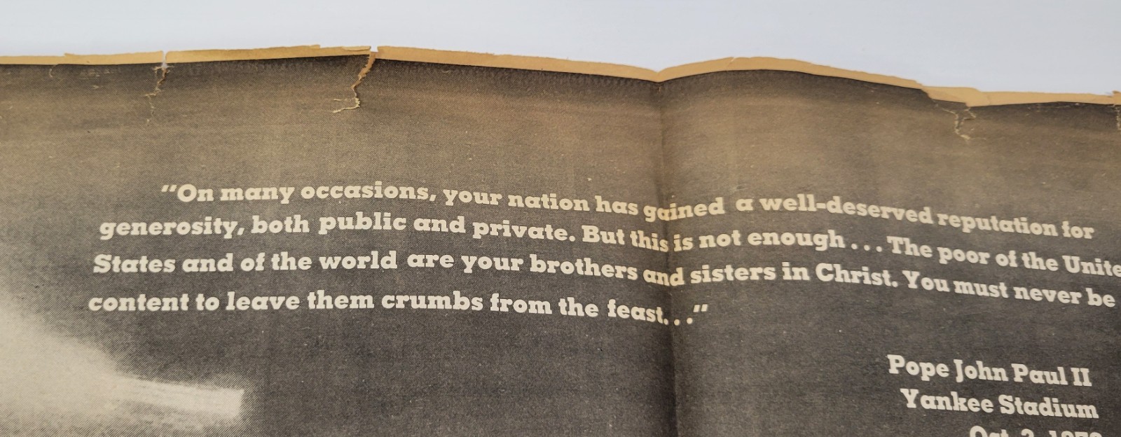 *L32) Today Newspaper October 4, 1979 Pope John Paul II Visits New York