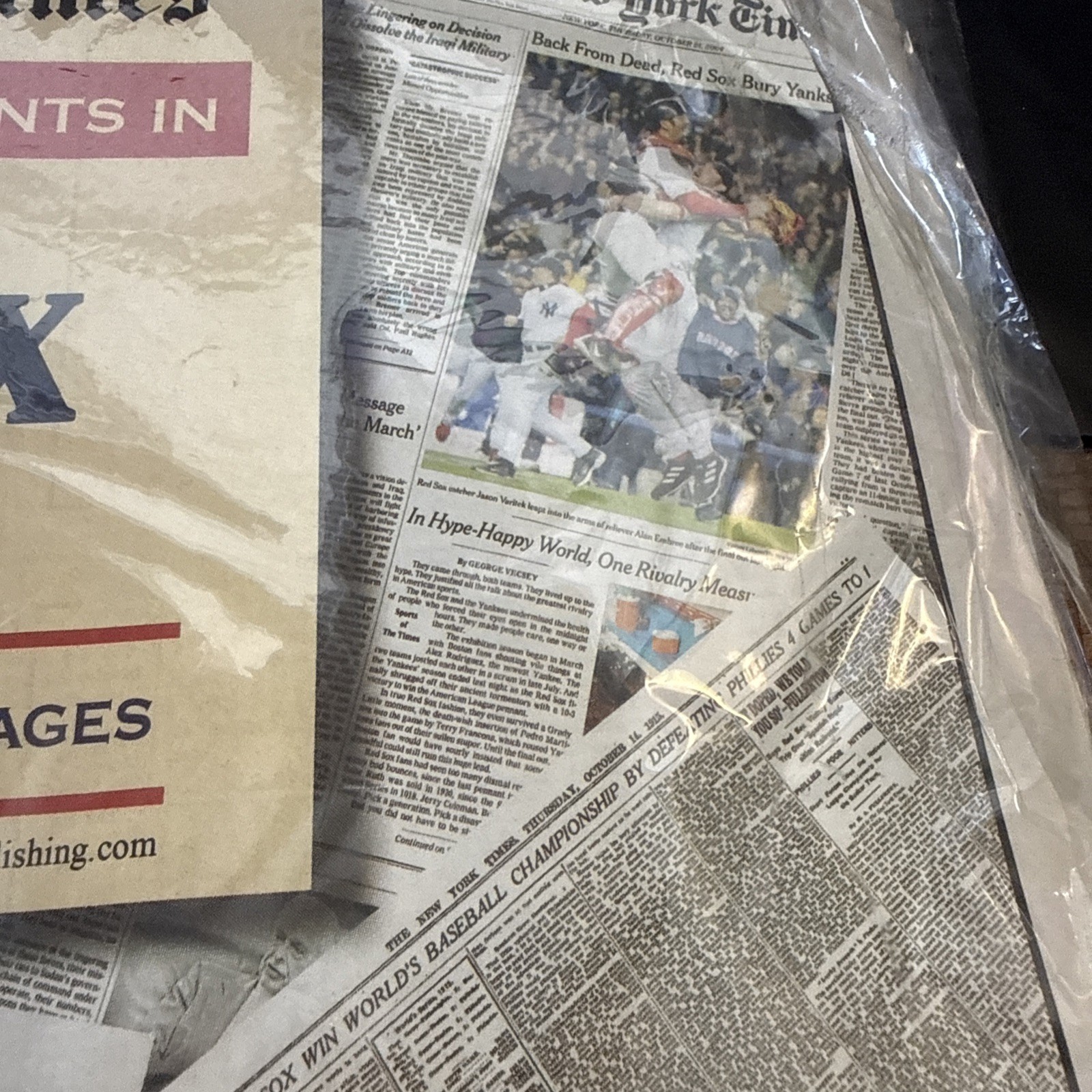 BOSTON RED SOX HISTORY MLB GREATEST MOMENTS NEW YORK TIMES PAPER 2009 NEW