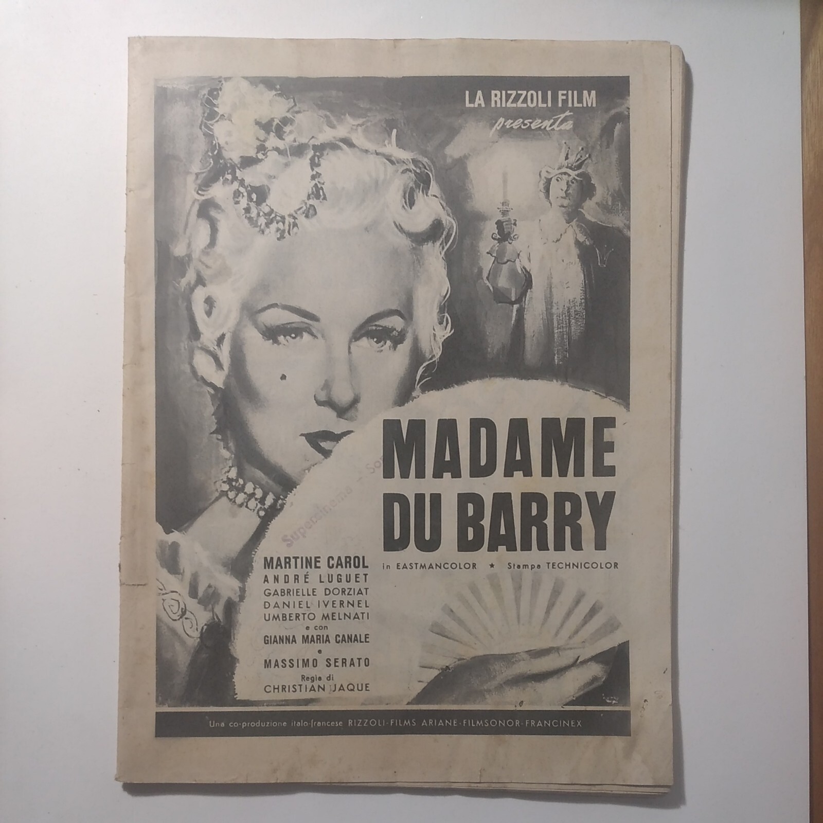 MADAME DU BARRY Rizzoli film 1954 ca. rivista fumetto