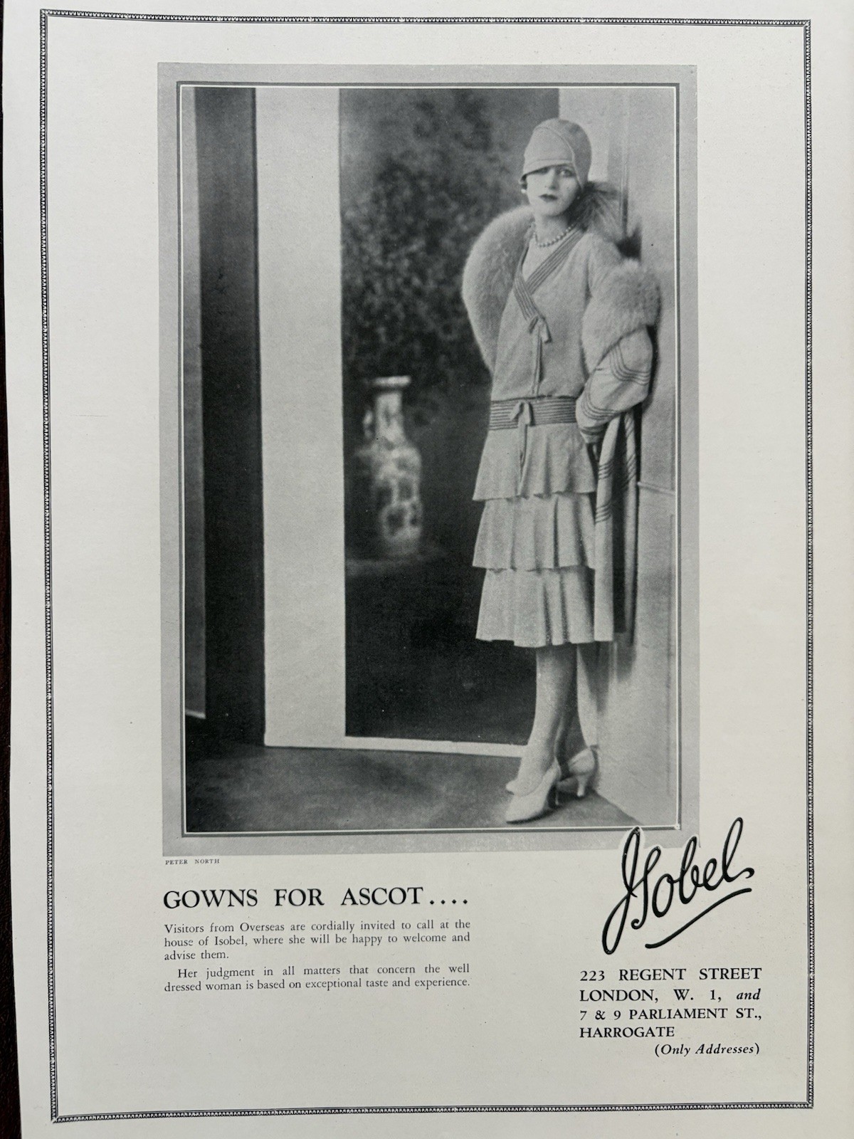 Isobel Nathan Jewish Immigrant London Fashion Magazine Ad Peter North Photo 1928