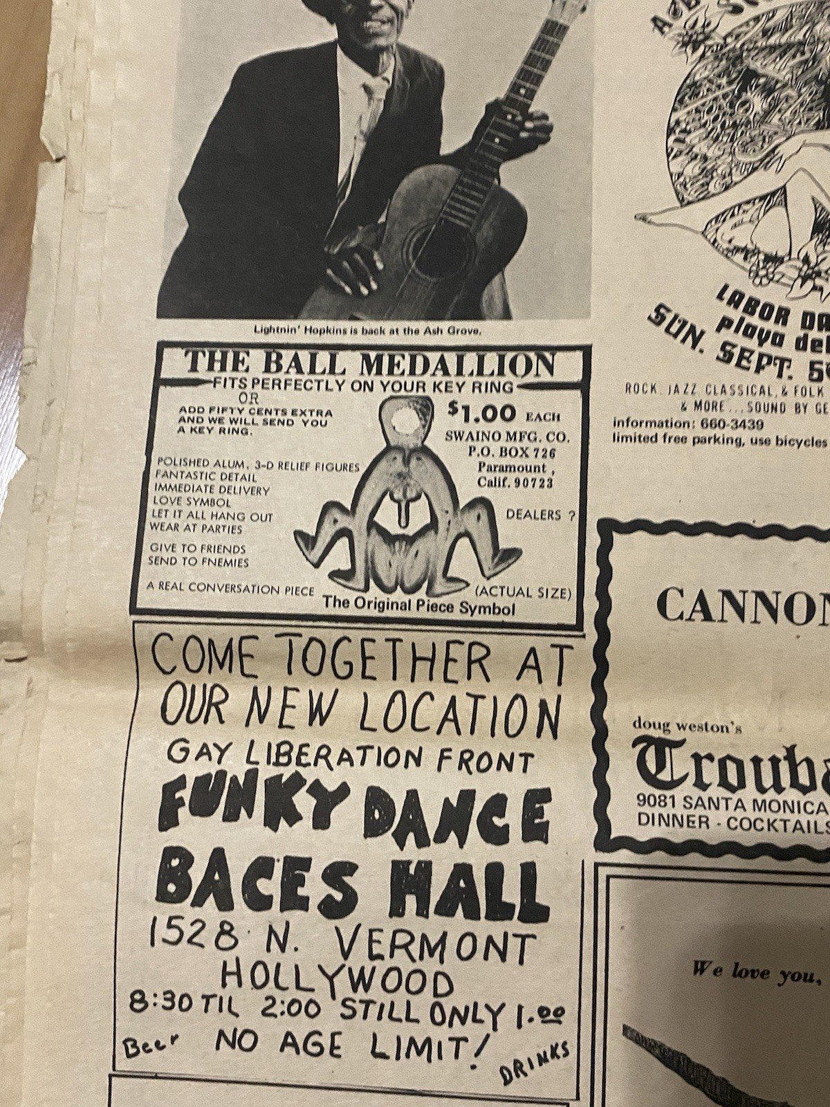 Lot of 4 Los Angeles LA Free Press Newspapers Loads of Vintage Music Ads