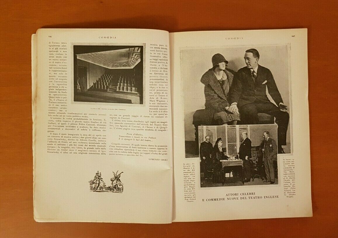 MONDADORI COMEDY PERIODICO COMEDY AND THEATRE LIFE N 16 and 17 1925 A. RED