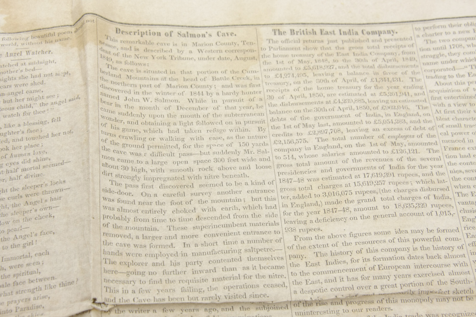 Independent Citizen FIRST ISSUE Oct 30, 1849 Newspaper Northampton MA – cut poor