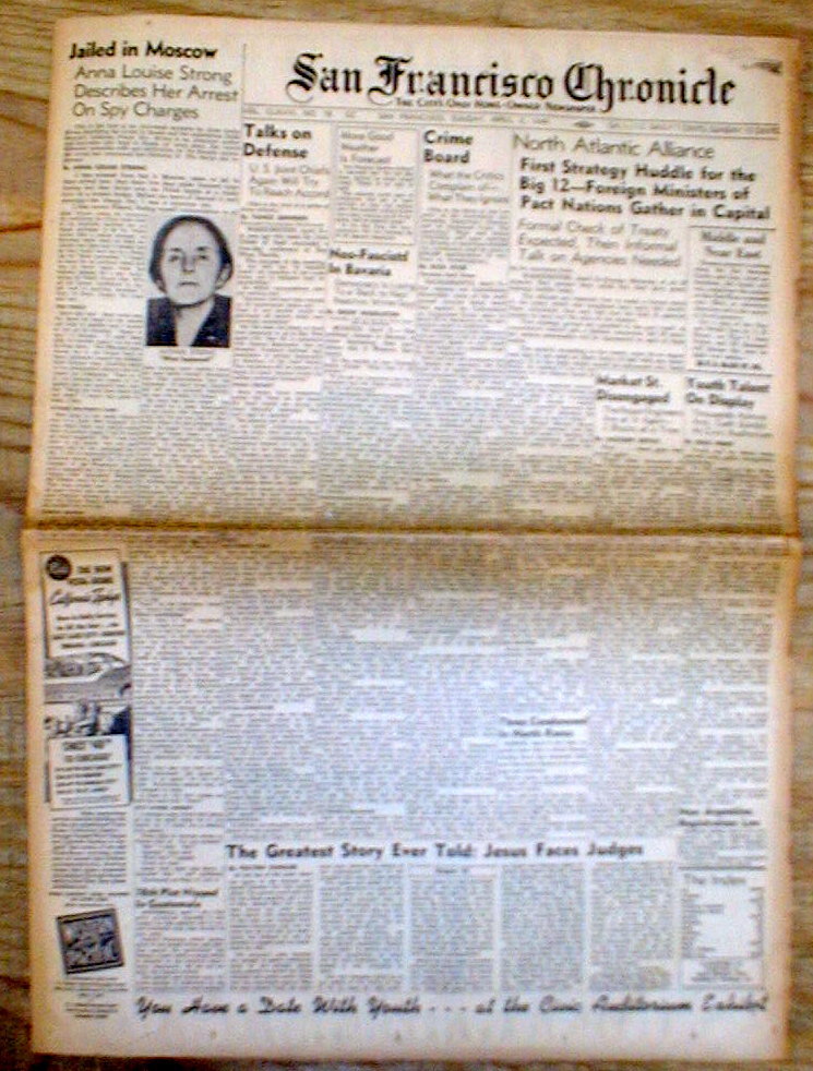1949 newspaper NATO North Atlantic Treaty Organization FORMED to COUNTER RUSSIA