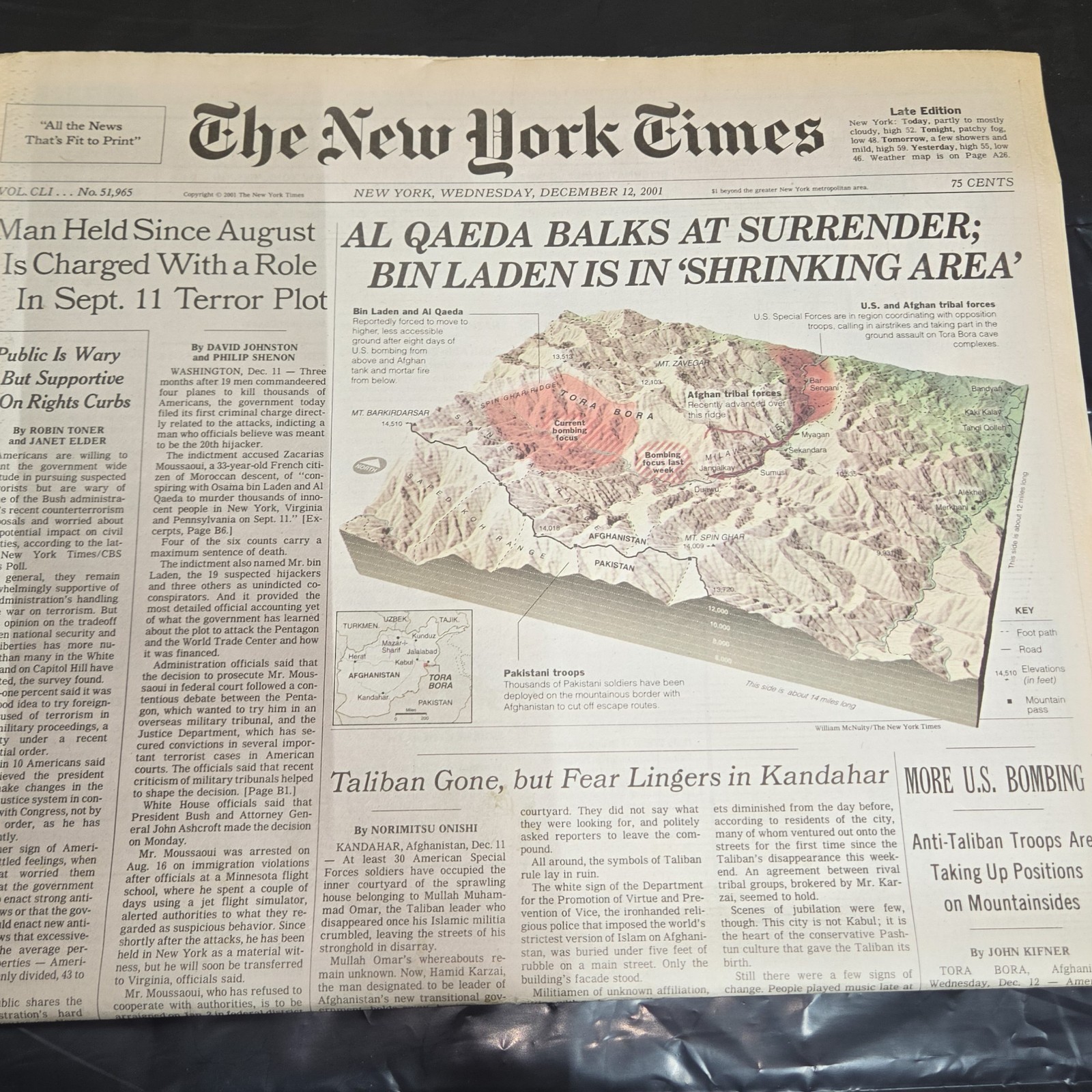 The New York Times December 12 2001 Al Qaeda Balks at Surrender Bin Laden