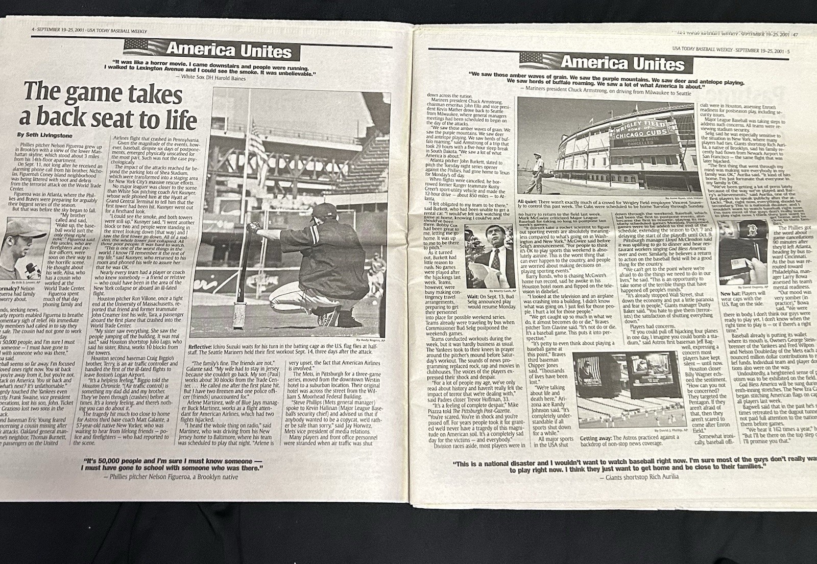 Cal Ripken Jr USA Today Baseball Weekly Sept. 2001 “Iron Willed” MLB post 9/11