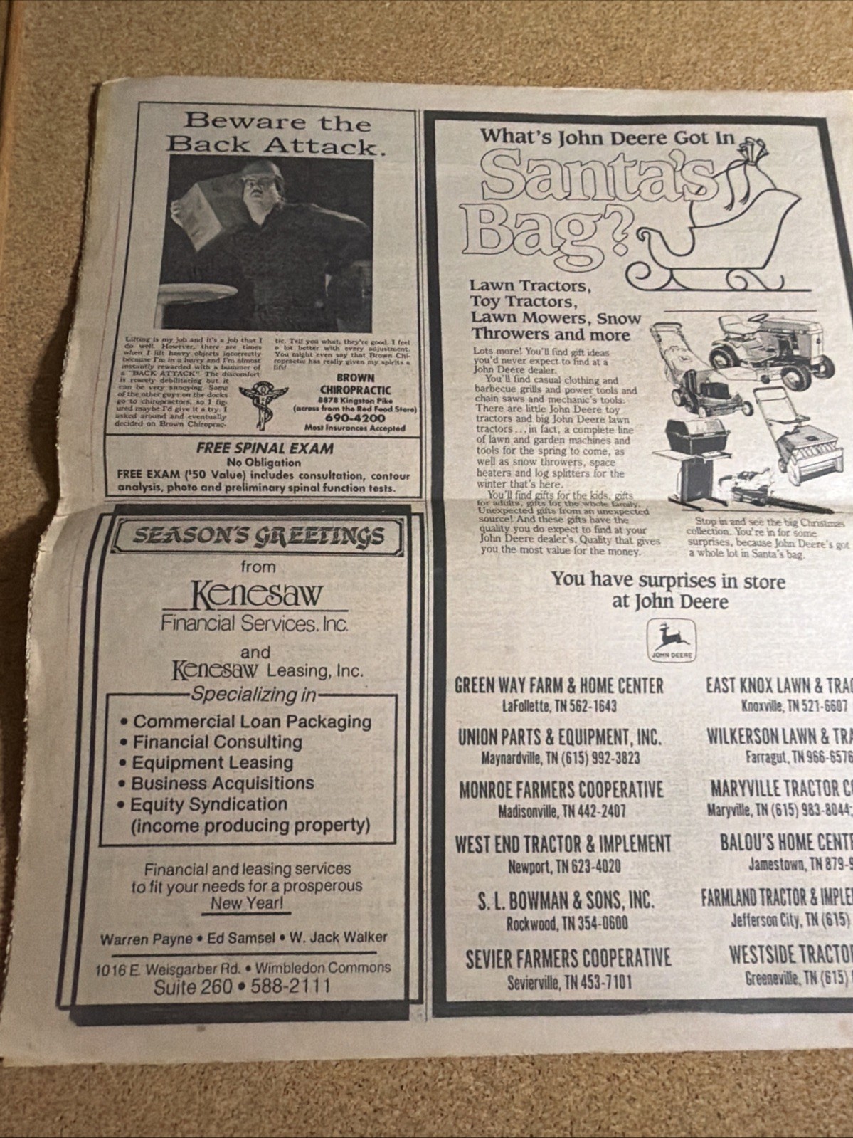 1985 Tennessee Vols Football Sugar Bowl Sugar Vols 2 Paper Special Inserts VG