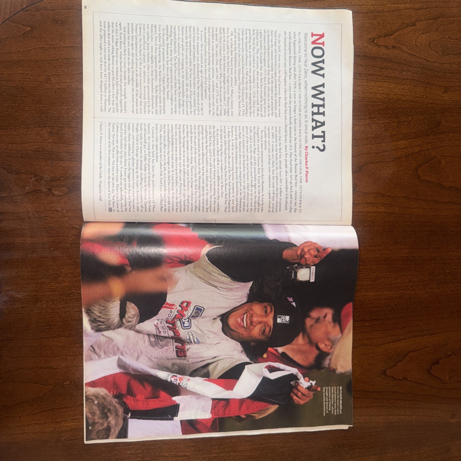 2004 Red Sox World Series Boston Globe Commemorative edition Team Damon Photos