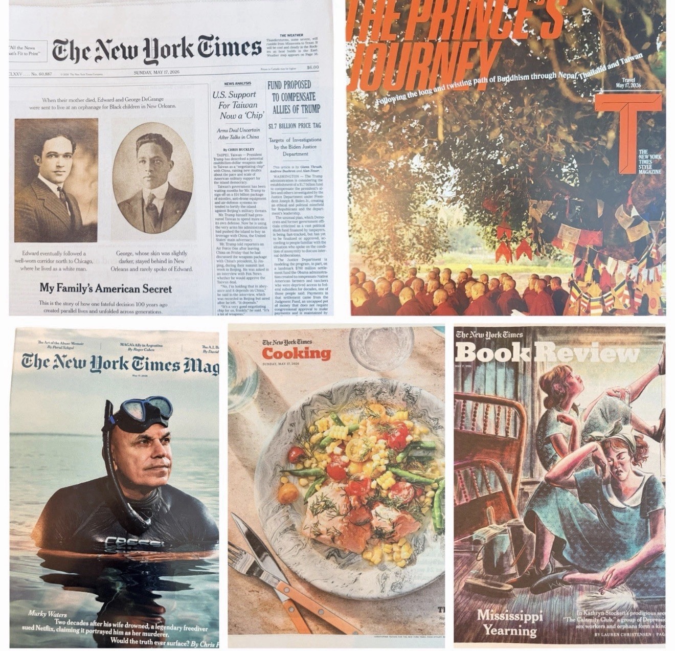 The New York Times News Paper LOT/9 May 16 17 18 19 20 21 22 23 24 -2026 UNREAD