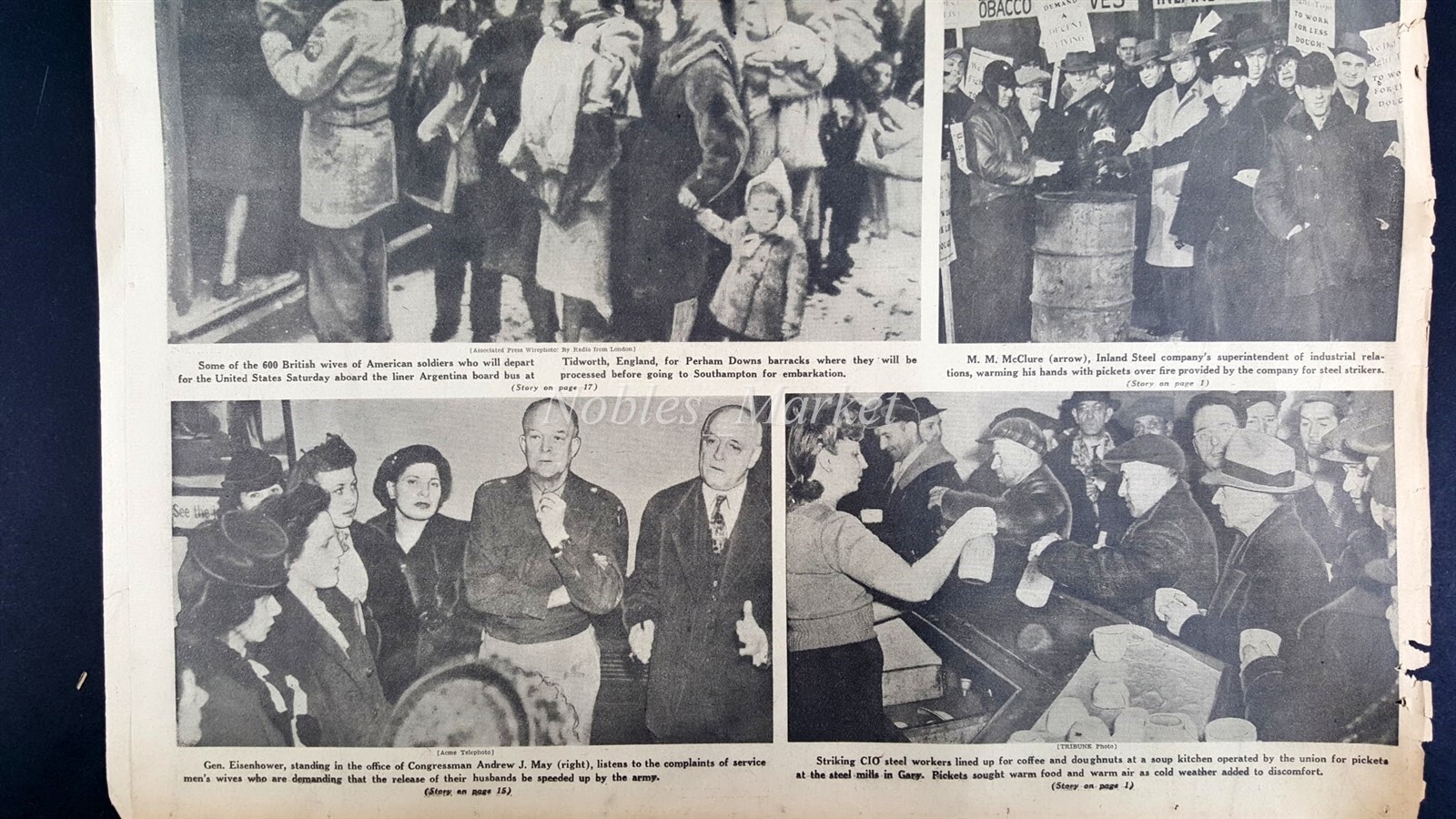 1946 Chicago Tribune Newspaper January 23, Meat Strike