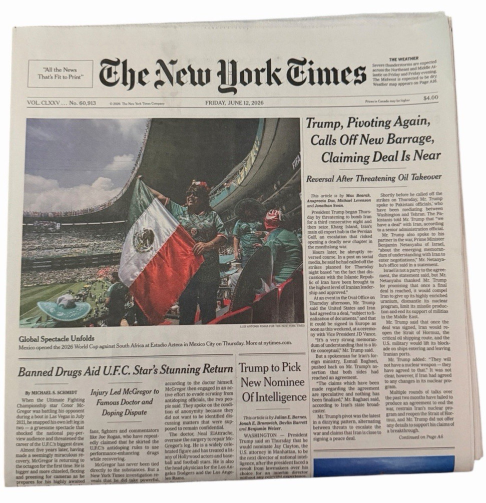 The New York Times Newspaper June 12 2026 Knicks Snap to Life City Doesn’t Sleep