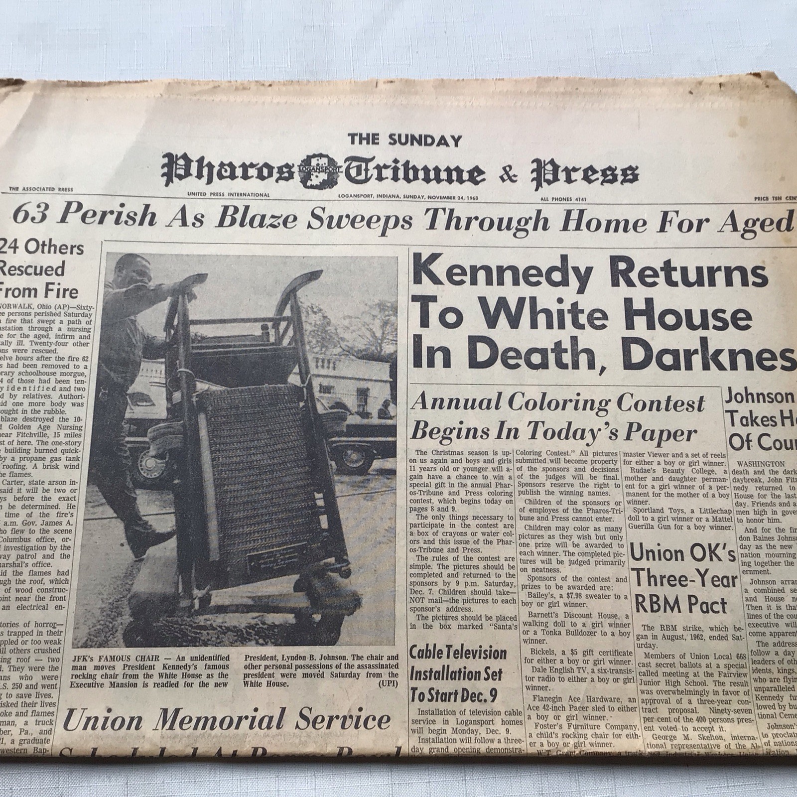 Logansport Pharos & Press Sunday, November 24, 1963 Kennedy