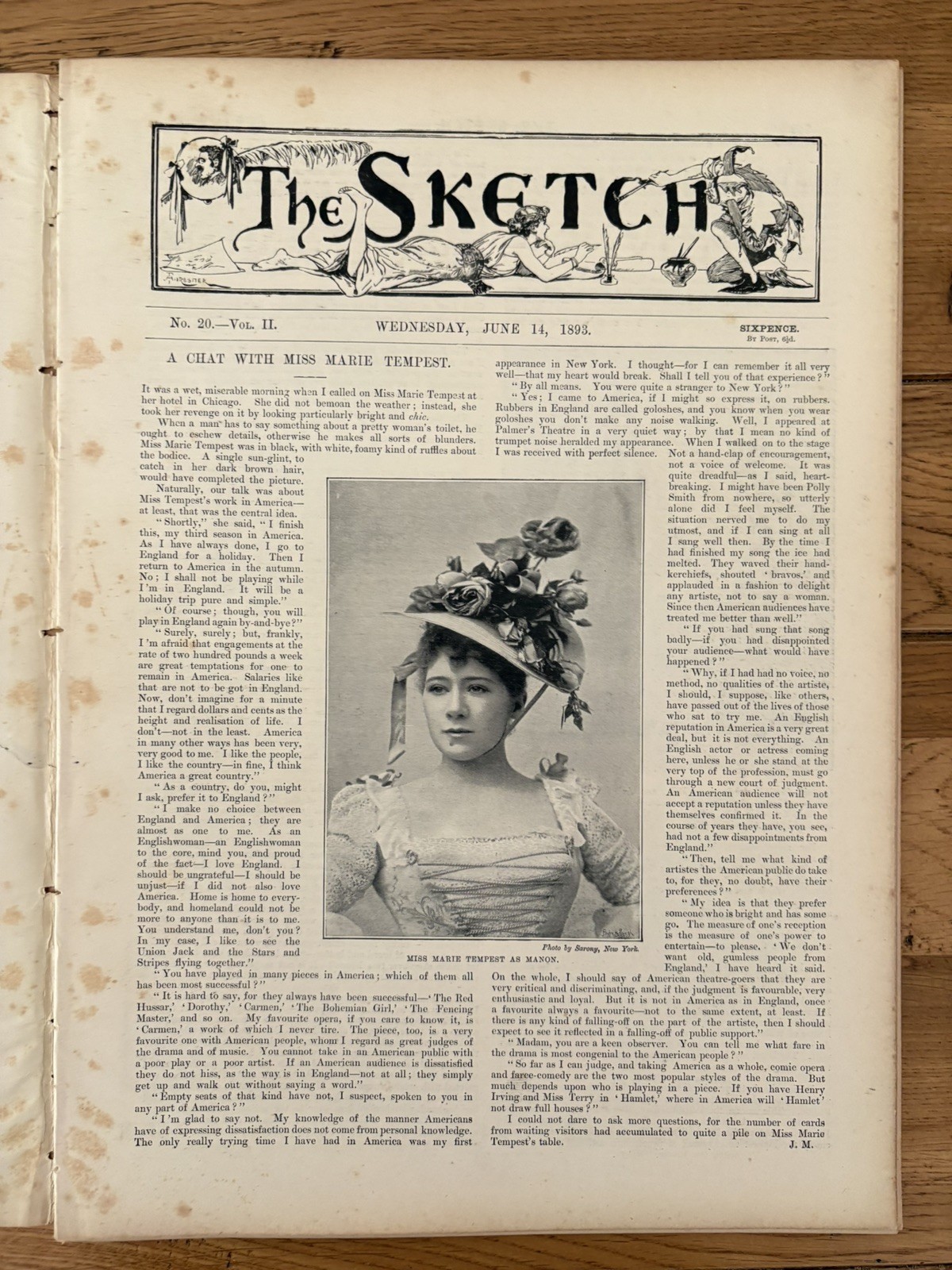 The Sketch June 14 1893 Louis Wain Illustrated Period Adverts Sport Fashion etc.
