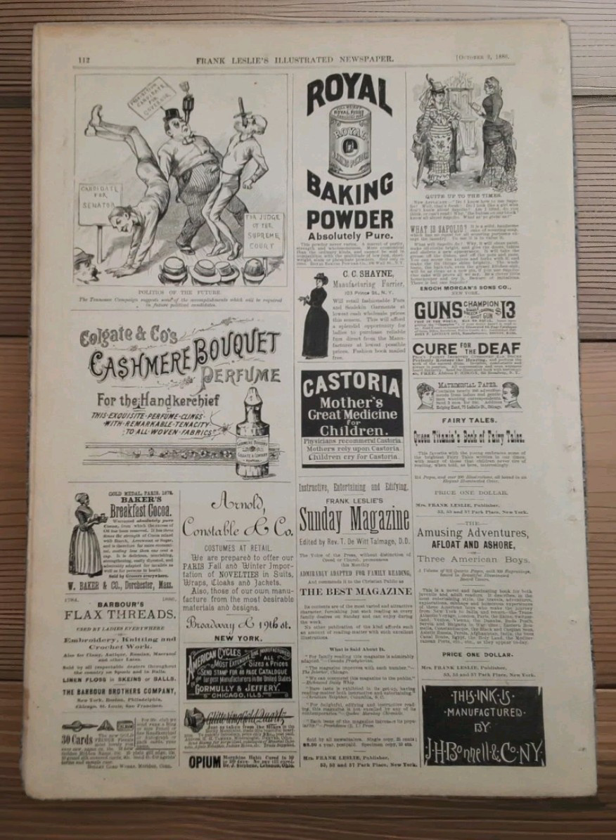 Frank Leslie’s Illustrated Newspaper October 2nd, 1886 The Tennessee Candidates