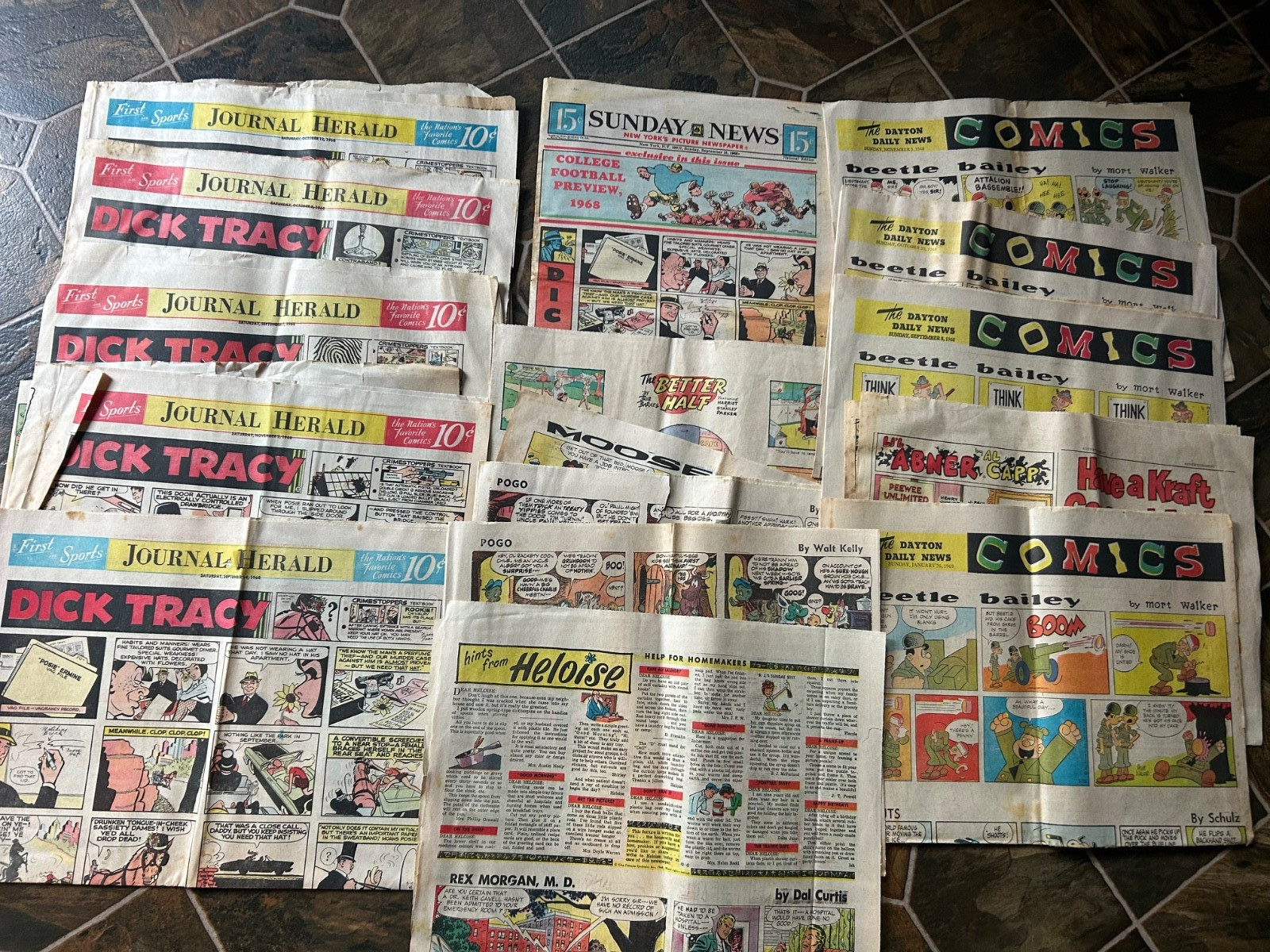 11 Newspaper Comics 1968 & 1969