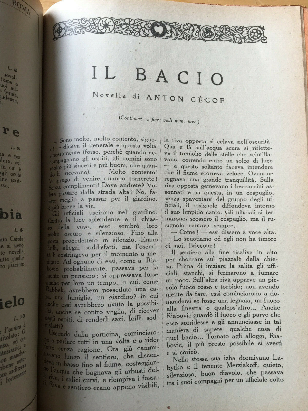 MONDADORI NOVELLA PERIODICAL ITALIAN WRITERS N° 10 1922 ANTON CECOF 2/19