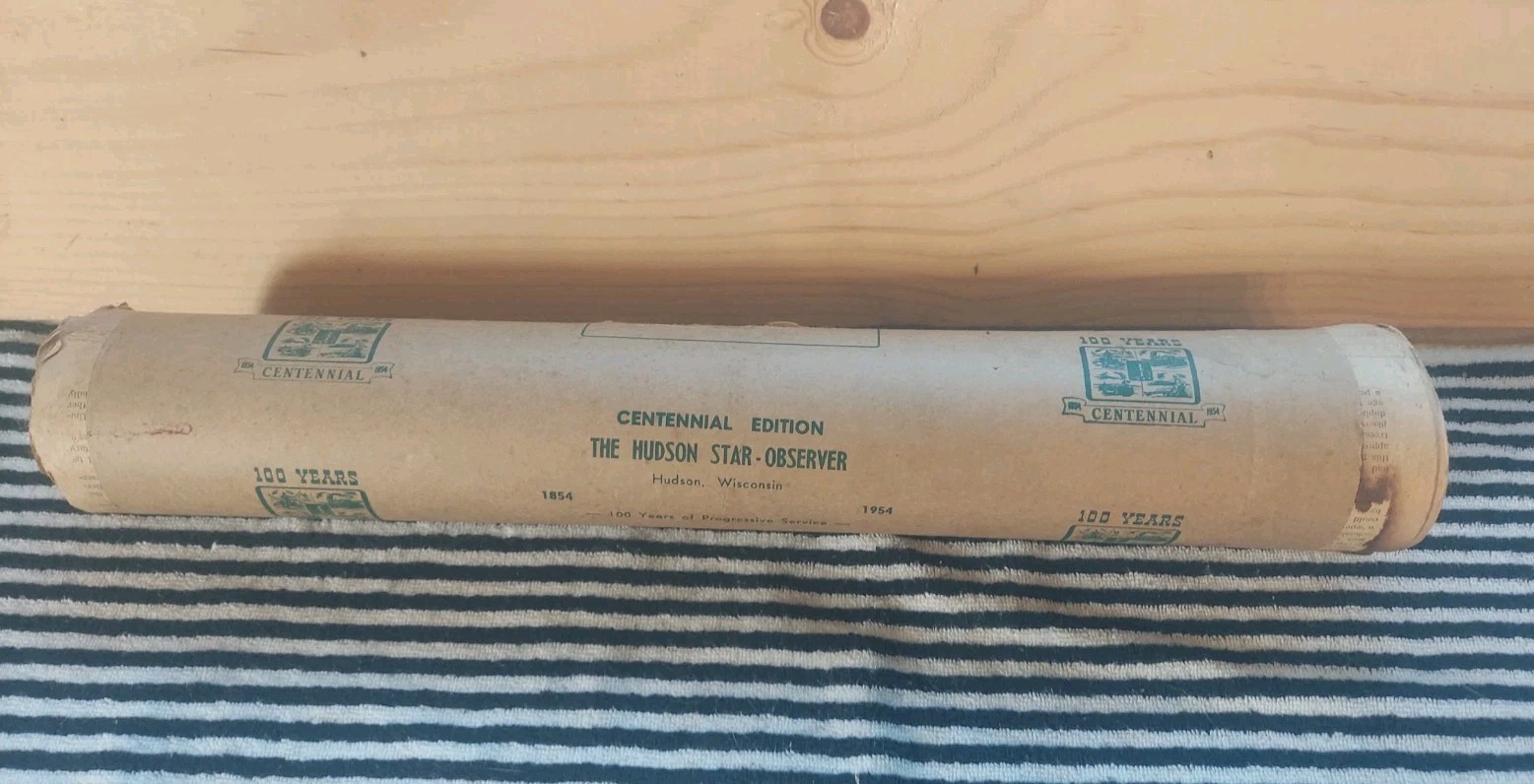 The Hudson Star Observer Newspaper Centennial Edition Sealed 1954 Hudson WI