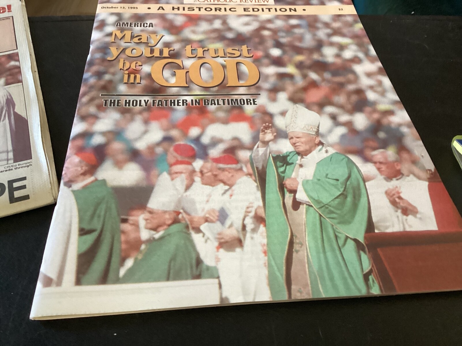Baltimore Sun News Paper Pope Visits Baltimore Commemorative Edition 10/12/1995