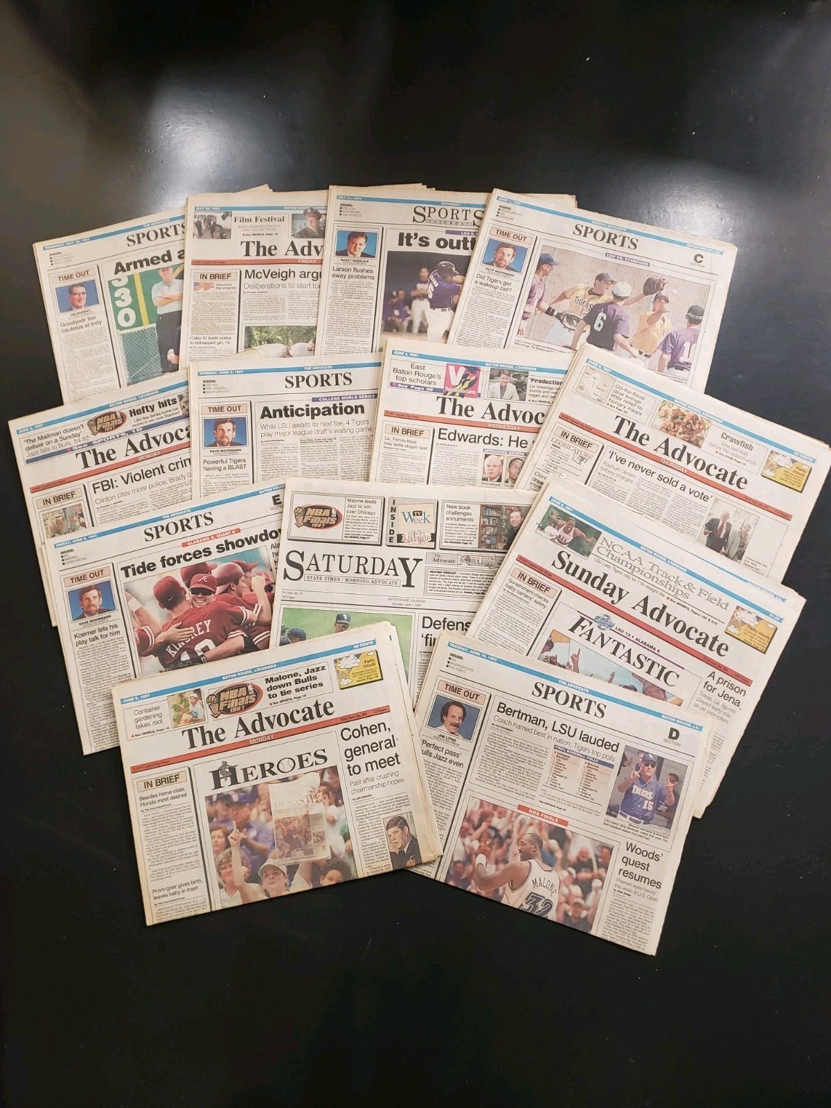 LSU Tigers 1997 Baseball College World Series CWS The Advocate Newspapers