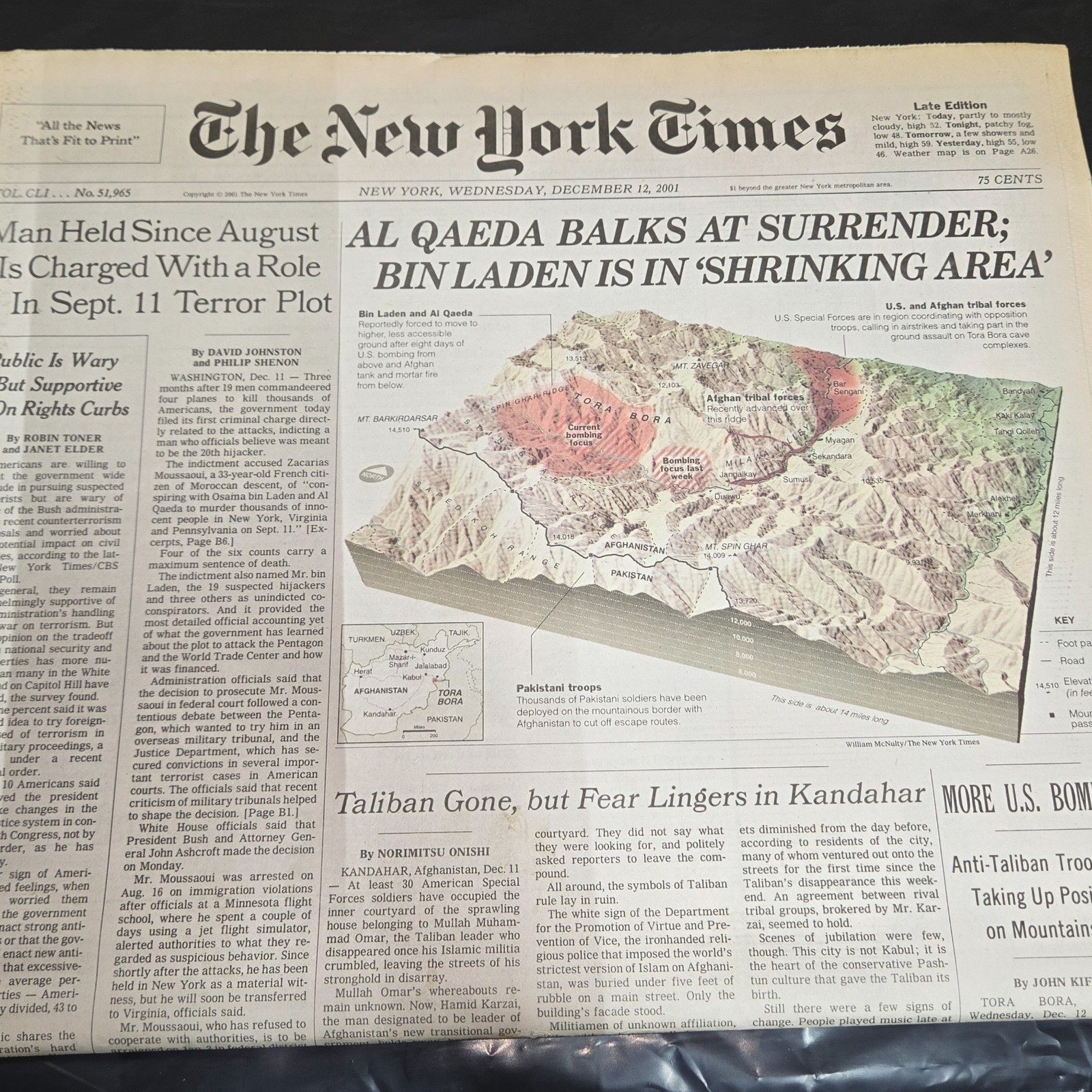 The New York Times December 12 2001 Al Qaeda Balks at Surrender Bin Laden