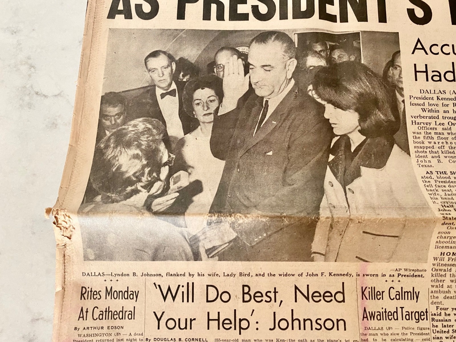 Texan as President JFK Killer Nov.23,1963 Newspaper Original 16 Pages