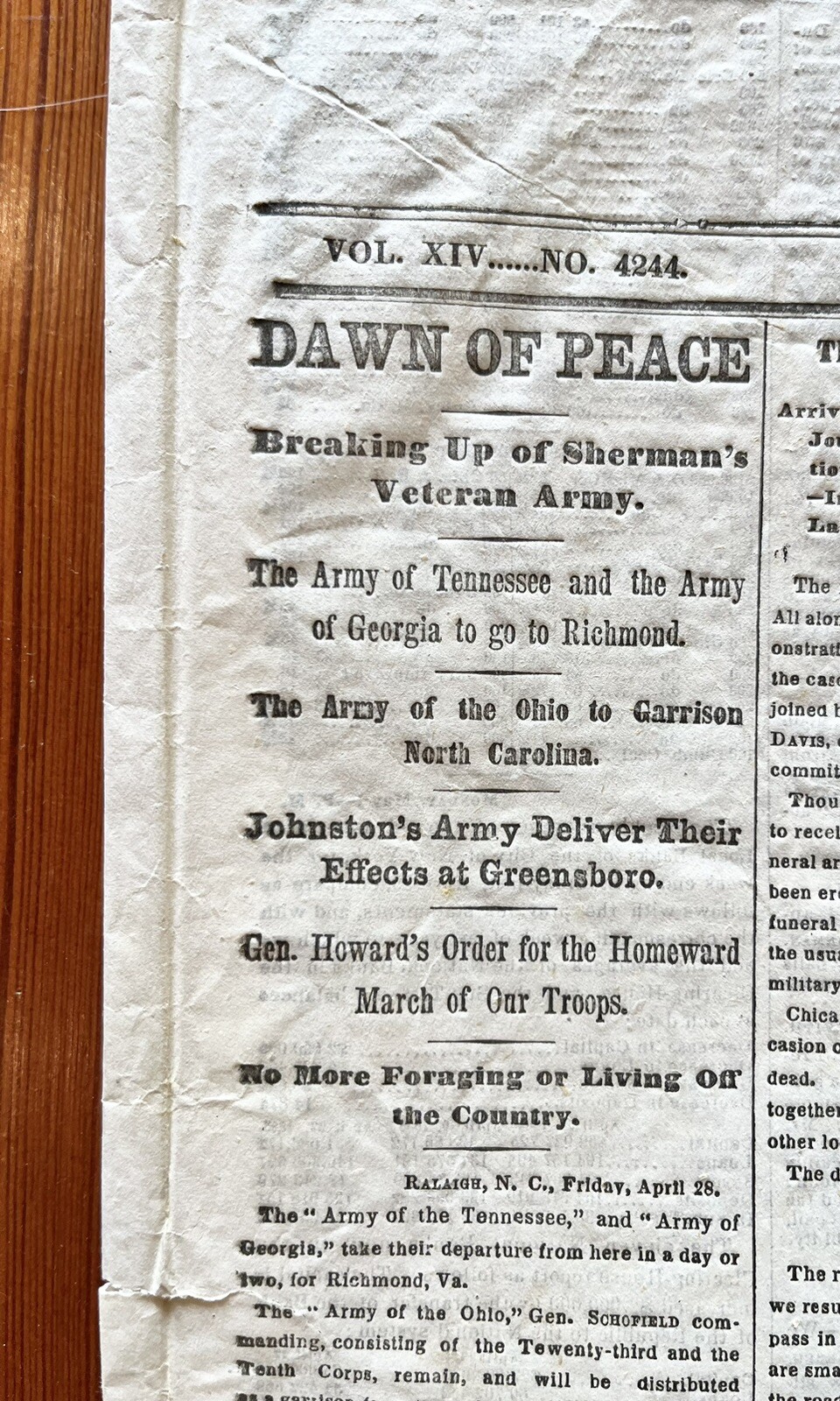 3 NY TIMES 1865 newspapers SURRENDER Confederate General Johnston CIVIL WAR ENDS