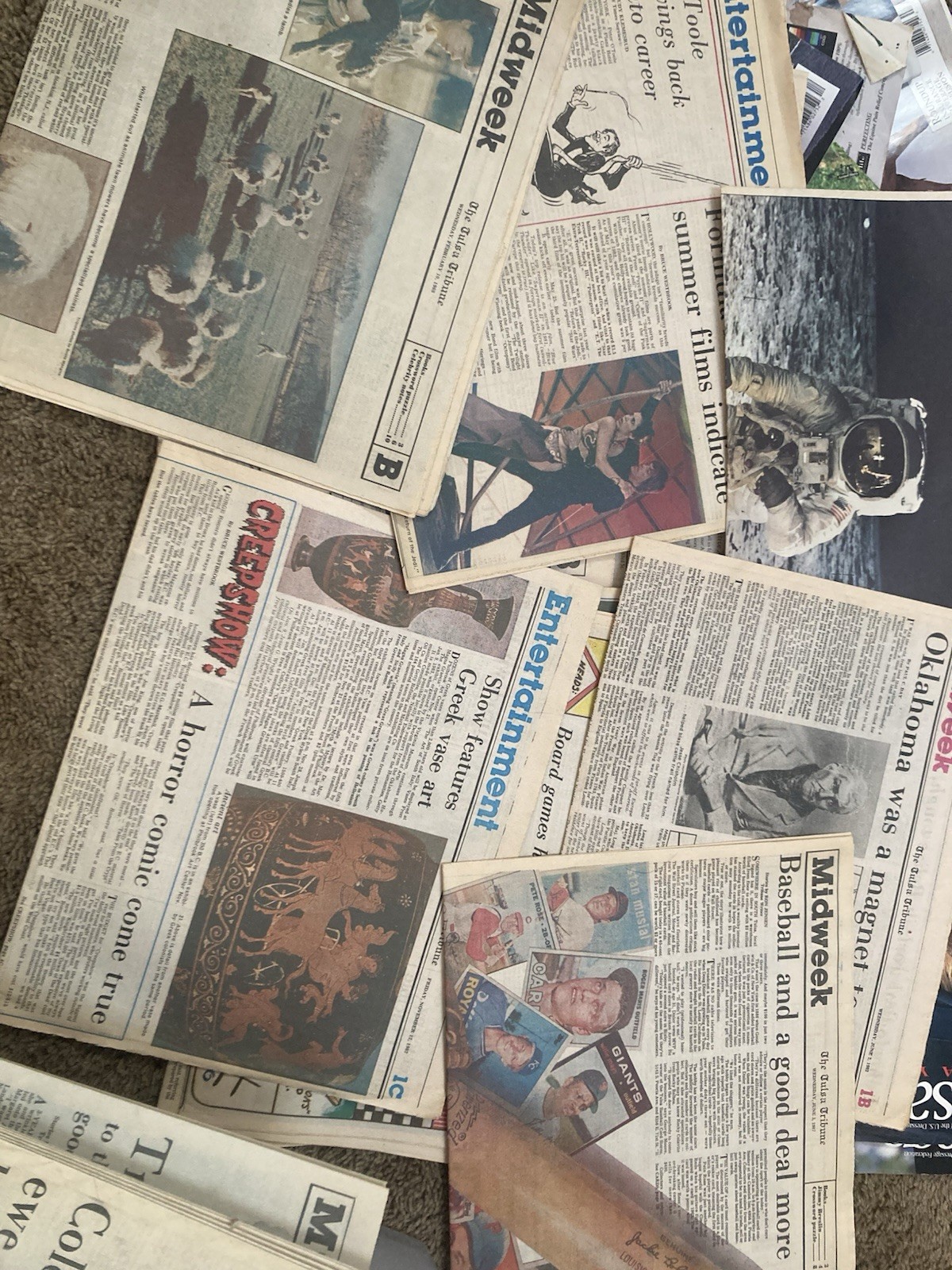 Lot Of 19 Vintage Assorted Newspaper 1983, 1982, 1989-1990. Tulsa Tribute