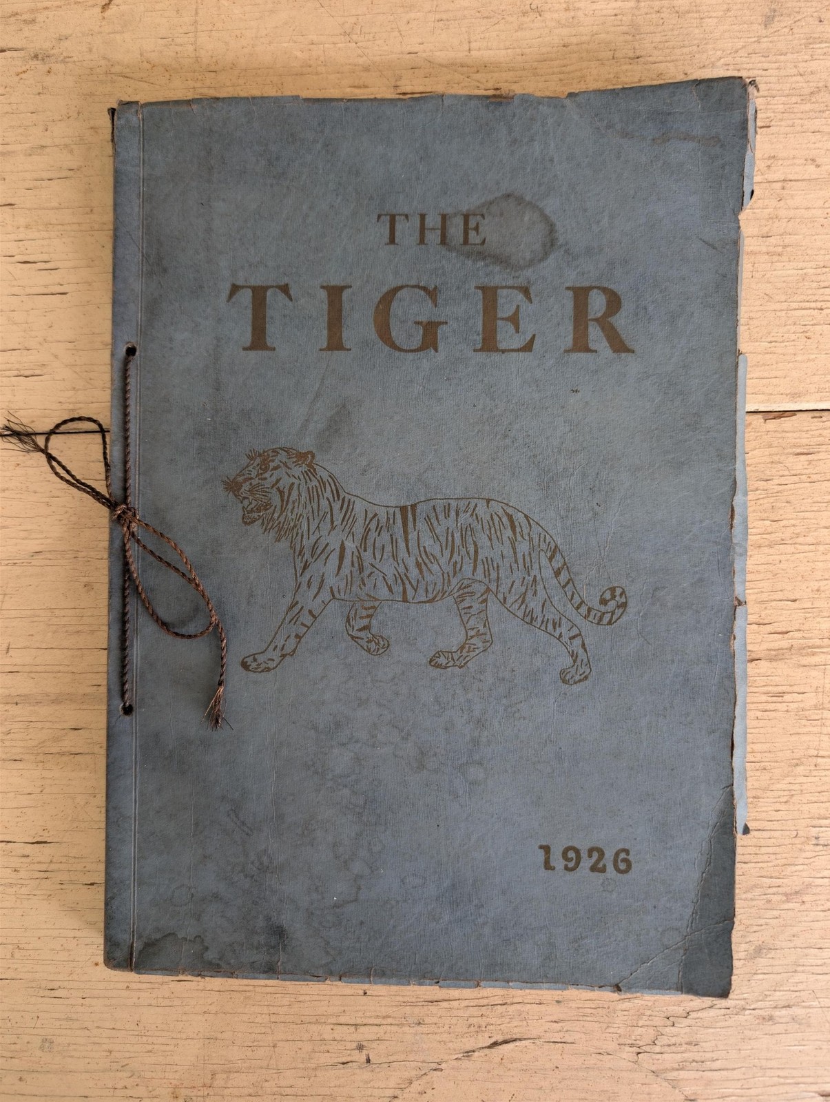 Antique 1926 The Tiger School Yearbook From Dover High School in Dover