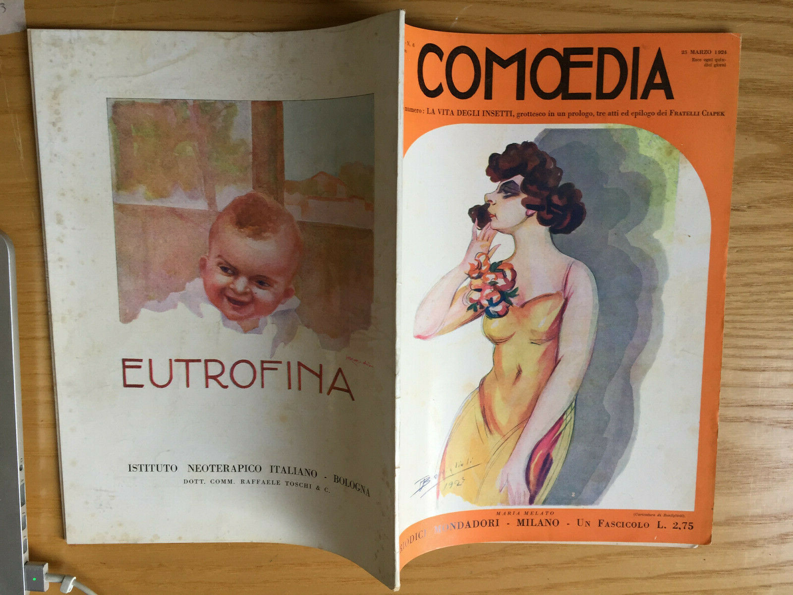 MONDADORI COMEDIA PERIODICO COMEDIA E VITA THEATRALE N° 6 1924 2/19