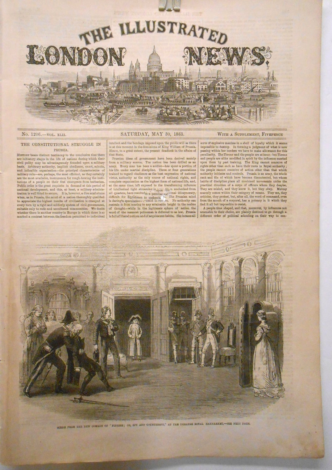 Newspaper – U.S. Civil War -Stonewall Jackson Funeral – Chancellorsville – 1863