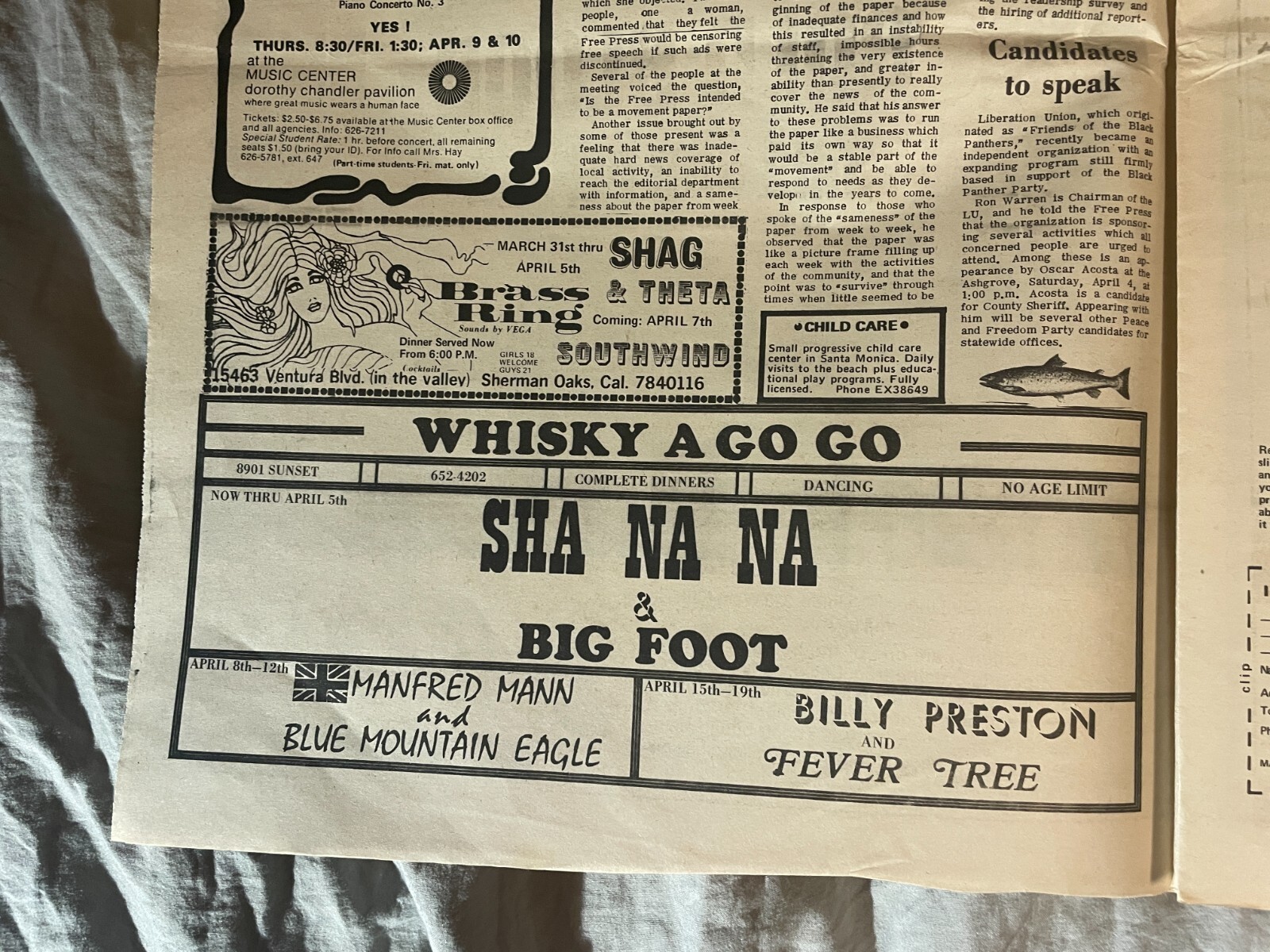 Los Angeles Free Press April 1970 Radical Bombers Woodstock Moody Blues Ads