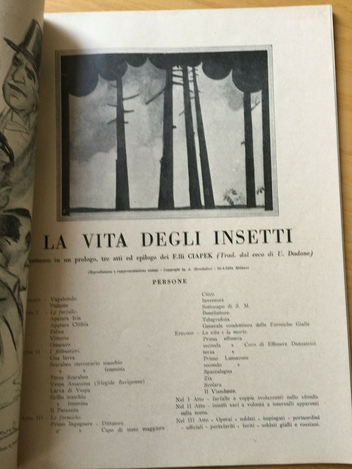 MONDADORI COMEDIA PERIODICO COMEDIA E VITA THEATRALE N° 6 1924 2/19